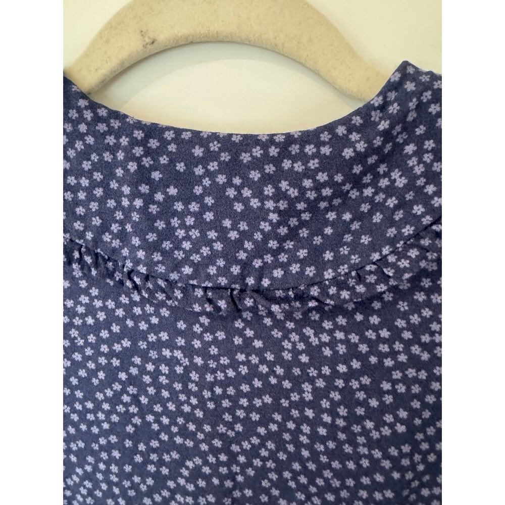Reformation Martha Mini Dress Blue Hyacinth Ditsy Floral Long Sleeve V-Neck 2 - Picture 10 of 12